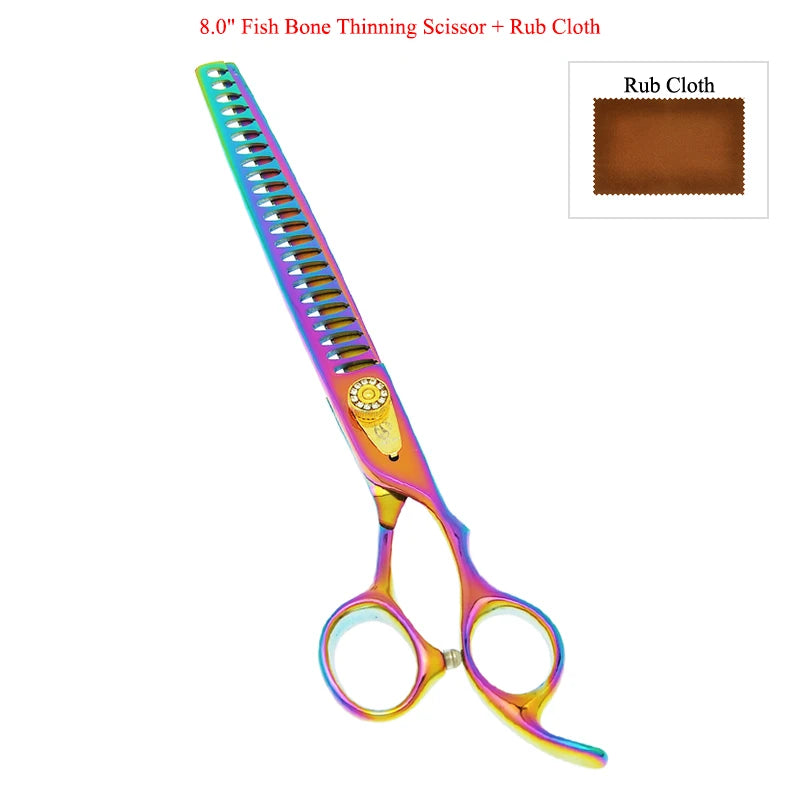 8 Inch Professional Pet Dog Grooming Scissors Animals Thinning Shears Japan Steel Puppy Cat Haircut Styling Tool B0059A