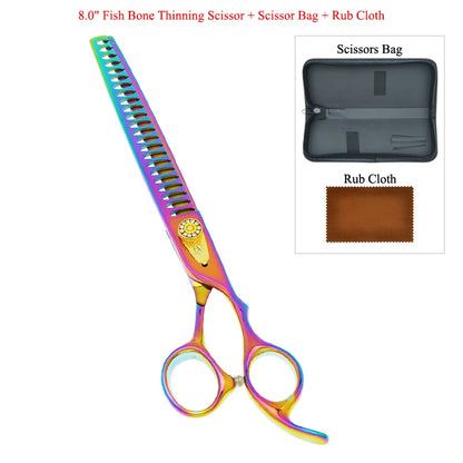 8 Inch  Professional Pet Dog Grooming Scissors Animals Thinning Shears Japan Steel Puppy Cat Haircut Styling Tool B0059A